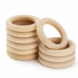 ✅ 5/$15 🆕 10Pcs Wooden Rings for Crafts Smooth Unfinished Durable & Lightweight